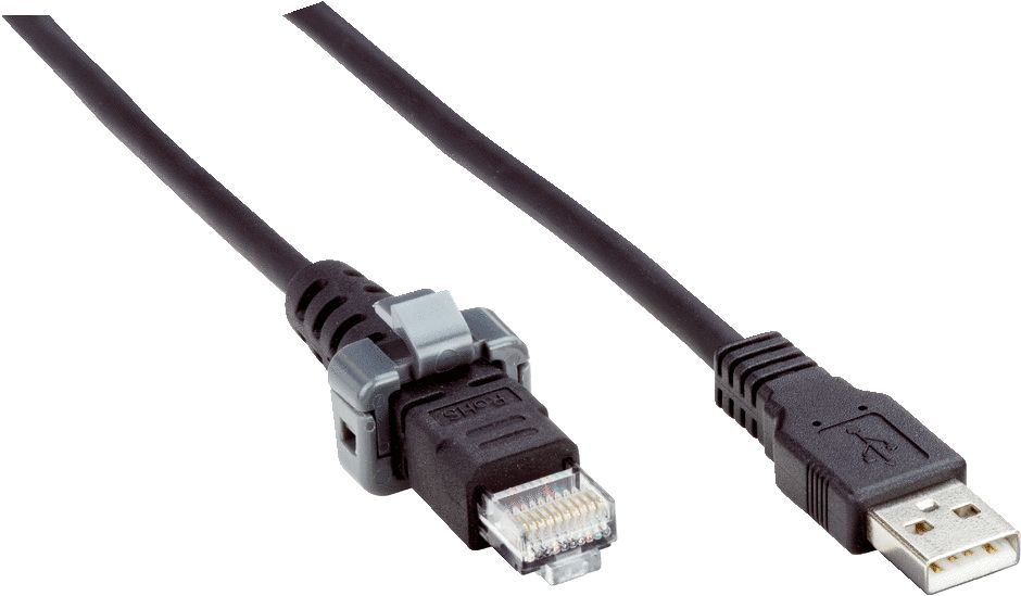 SICK Male USB Type A to Male RJ45 Cable, 3 m, 60452 Series