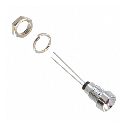 Dialight 606 Series Red Panel Mount Indicator, 2V dc, Lead Wire Termination