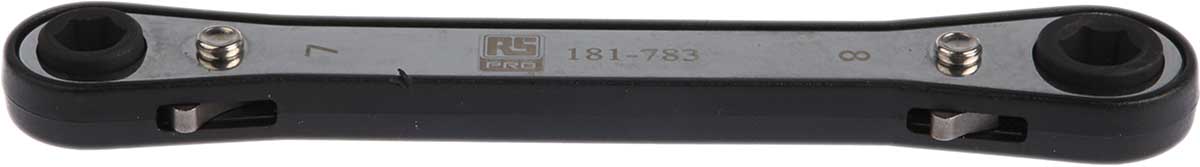 606-945 RS PRO 5-Piece Spanner Set, 7 x 8 To 15 x 17 mm, Chrome Vanadium Steel