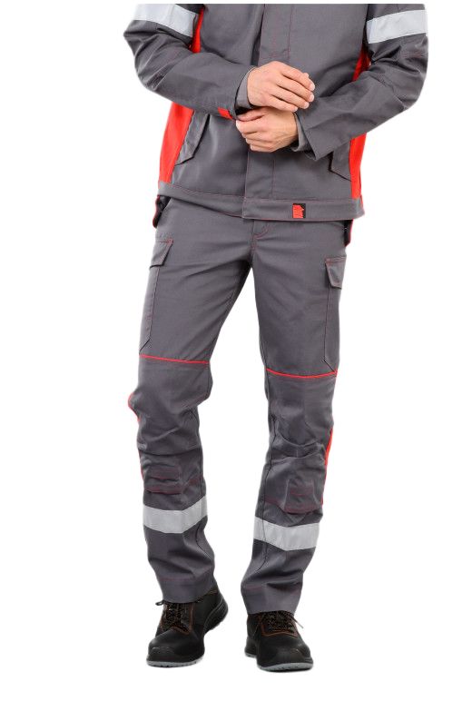 DMD 60620RATXT Unisex Trousers Grey, Red 85cm Leg