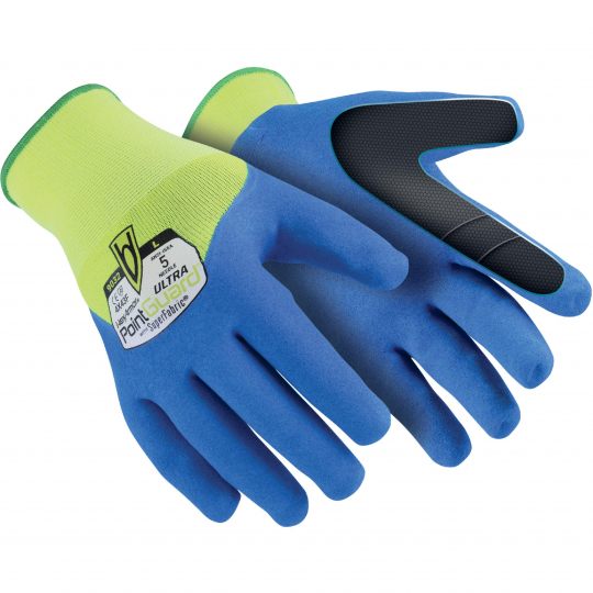 Hexarmor Blue Polyester Work Gloves, Size 9, Nitrile Coating
