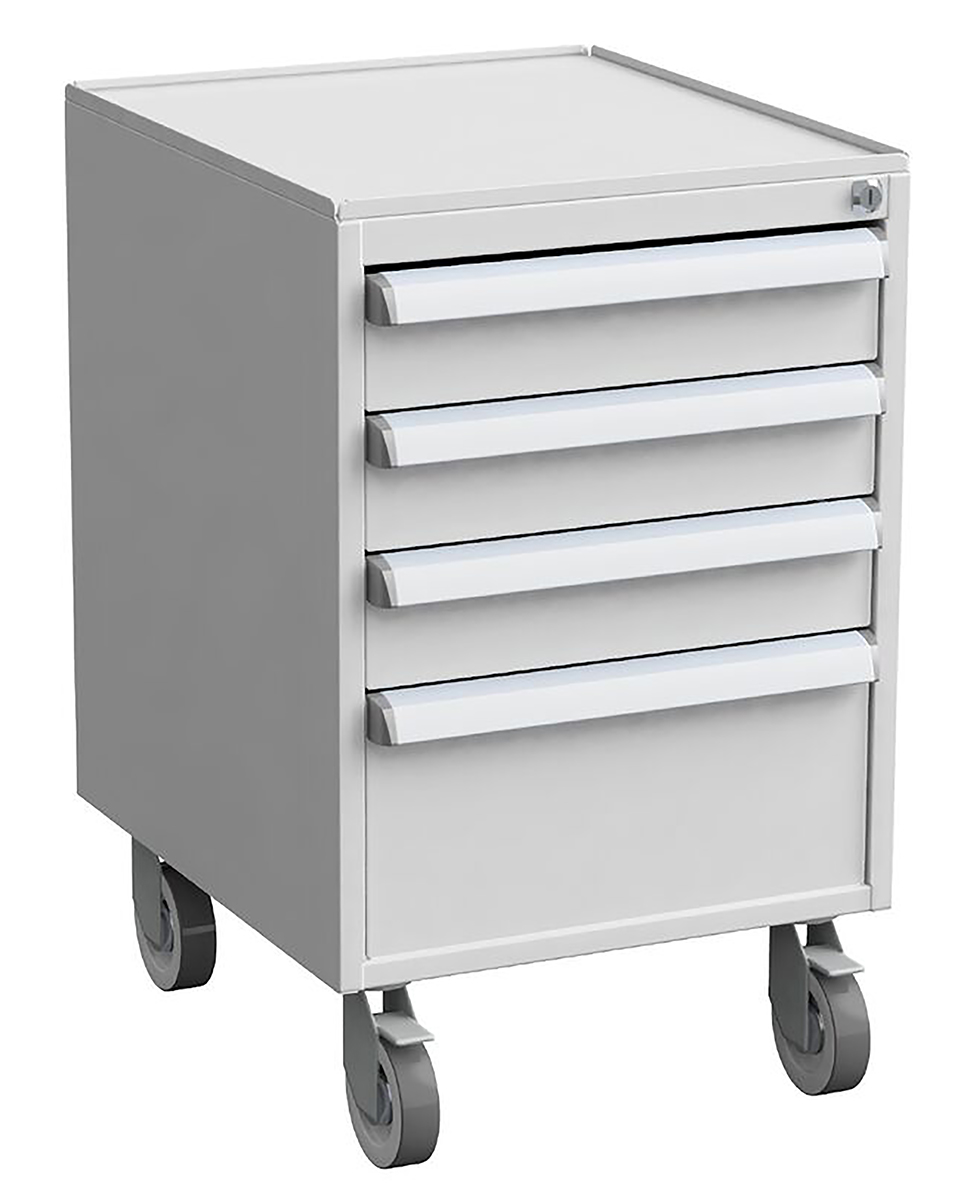 Treston Drawer Unit 3, Steel, 800 mm x 450mm x 520 mm, Grey