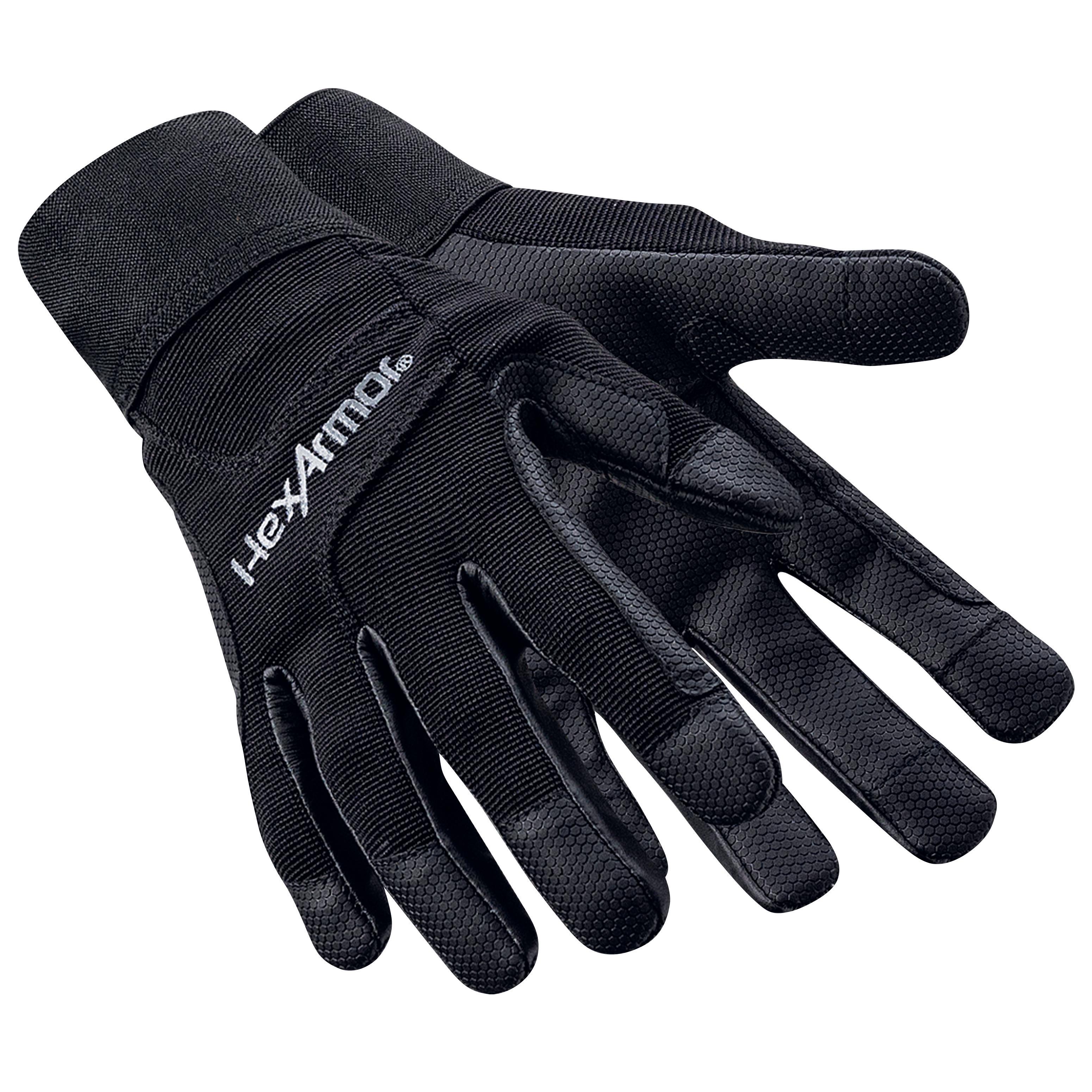 Hexarmor 2139 Black Aramid Knit Work Gloves, Polyurethane Coating