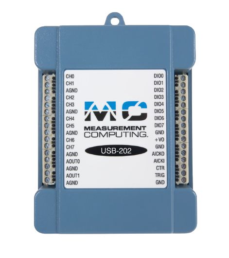 6069-410-008 Digilent MCC USB-202 Data Acquisition 8-Channel, USB, 100 ksps, 12 bit