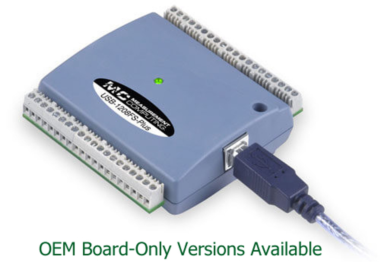 Digilent MCC USB-1208FS Plus Data Acquisition 12-Channel, USB, 50 ksps, 12 bit