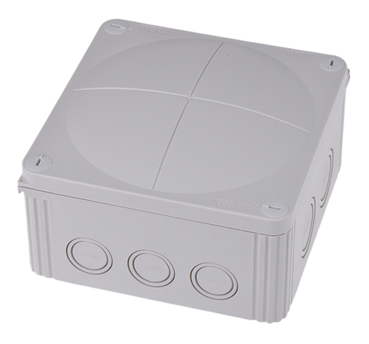 WISKA COMBI Series Grey Reinforced Fibreglass, Polypropylene Junction Box, IP67, IP66, 140 mm, 140mm 82 mm