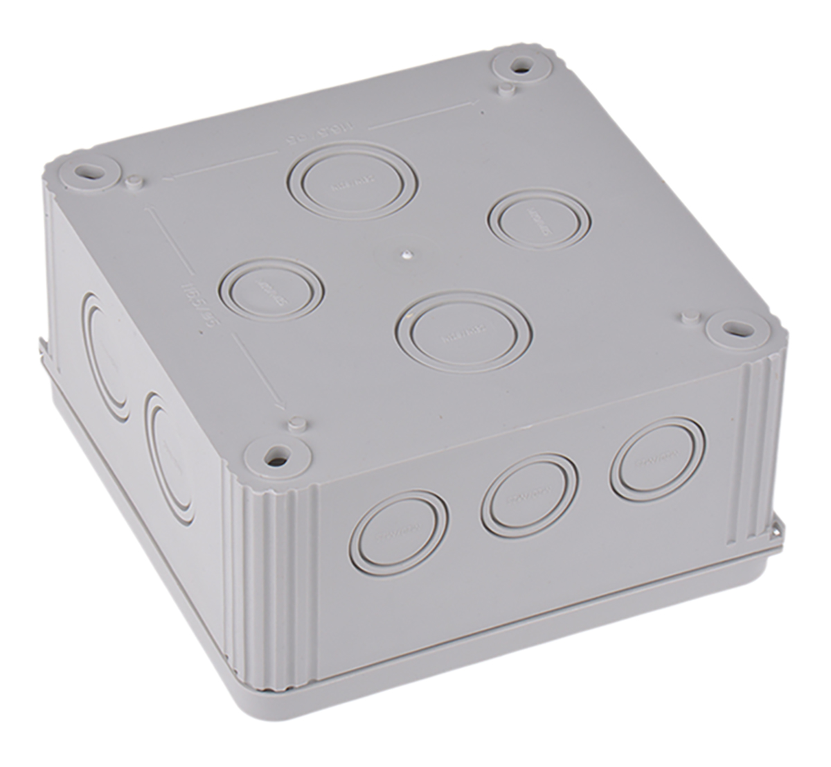 60703 WISKA COMBI Series Grey Reinforced Fibreglass, Polypropylene Junction Box, IP67, IP66, 140 mm, 140mm 82 mm