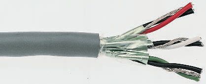 Alpha Wire Alpha Essentials Communication & Control Series Data Cable, 3 Pairs, 30 m, Grey Sheath Polyvinyl Chloride