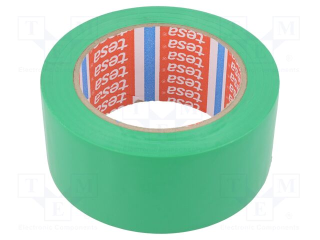 Tesa 60760 60760-00097-16 Green 33 m Self-Adhesive Floor Marking Tape, 50mm x 0.15 mm Thickness