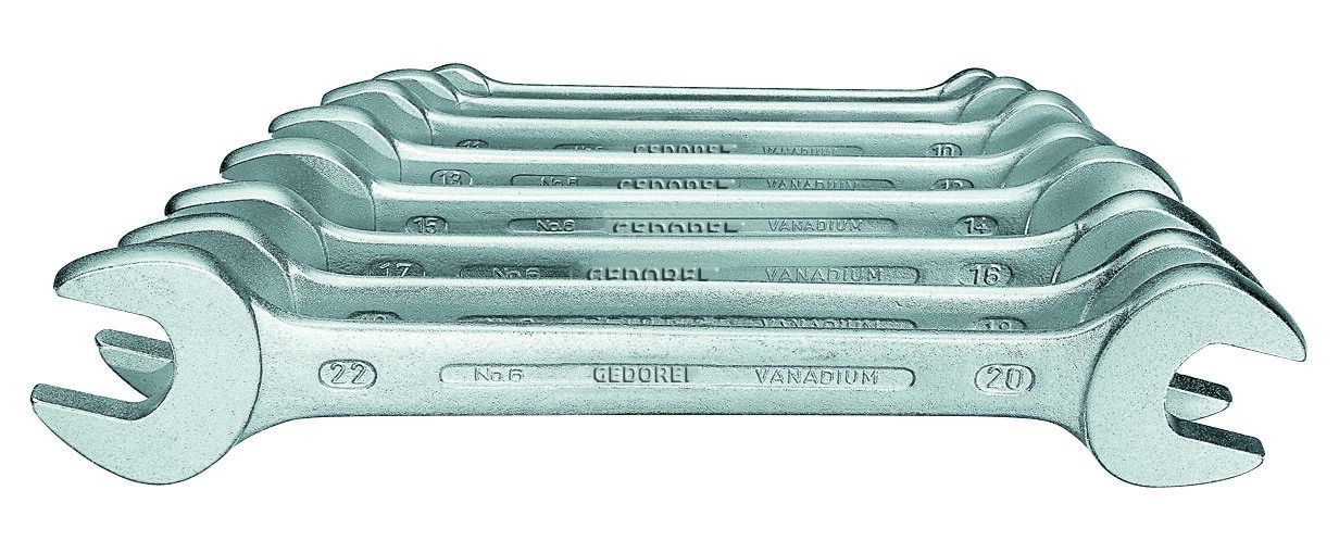 Gedore 8-Piece Spanner Set, 6x7, 8x9, 10x11, 12x13, 14x15, 16x17, 18x19, 20x22 mm, 31Crv3