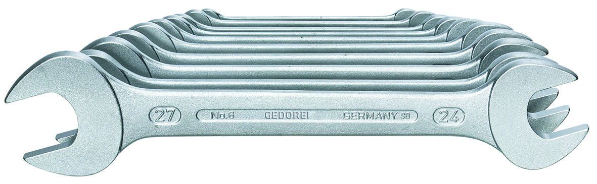 Gedore 12-Piece Spanner Set, 6x7, 8x9, 10x11, 12x13, 14x15, 16x17, 18x19, 20x22, 21x23, 24x27 mm, 31Crv3