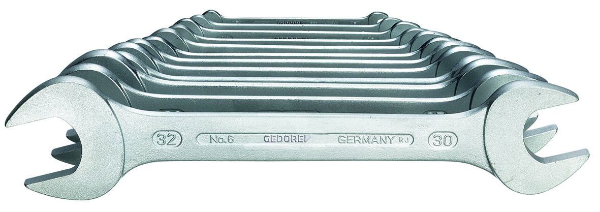 Gedore 12-Piece Spanner Set, 6x7, 8x9, 10x11, 12x13, 14x15, 16x18, 17x19, 20x22, 21x23, 24x26, 27x32, 30x34 mm, 31Crv3