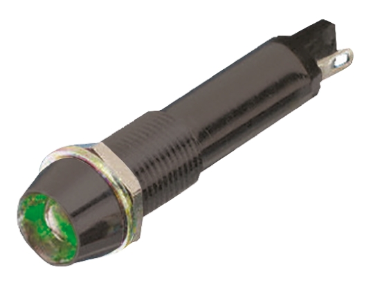 Dialight Green Panel Mount Indicator, 24V dc, Solder Tab Termination
