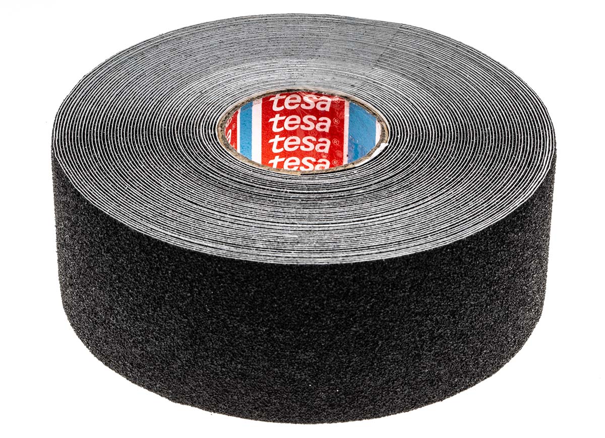 Tesa 60950 60950 Black 15 m Adhesive Anti-Slip Tape, 50mm x 900 μm Thickness