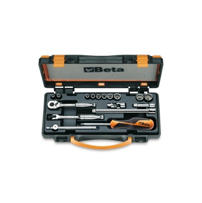 BETA 17-Piece Metric 1/4 Standard Socket Set , Hexagon