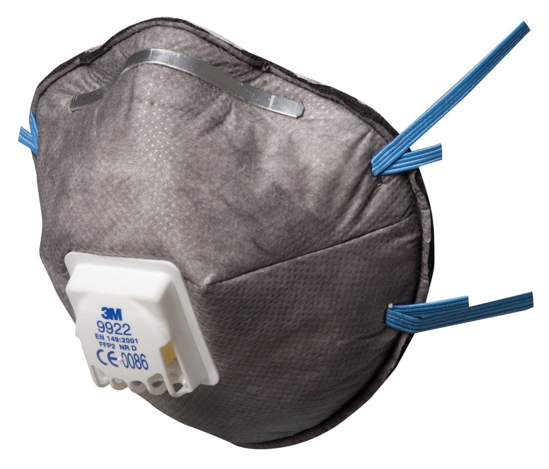 3M 9000 Series Respirator Mask for General Purpose Protection, FFP2, Valved, Moulded 100Each per Package