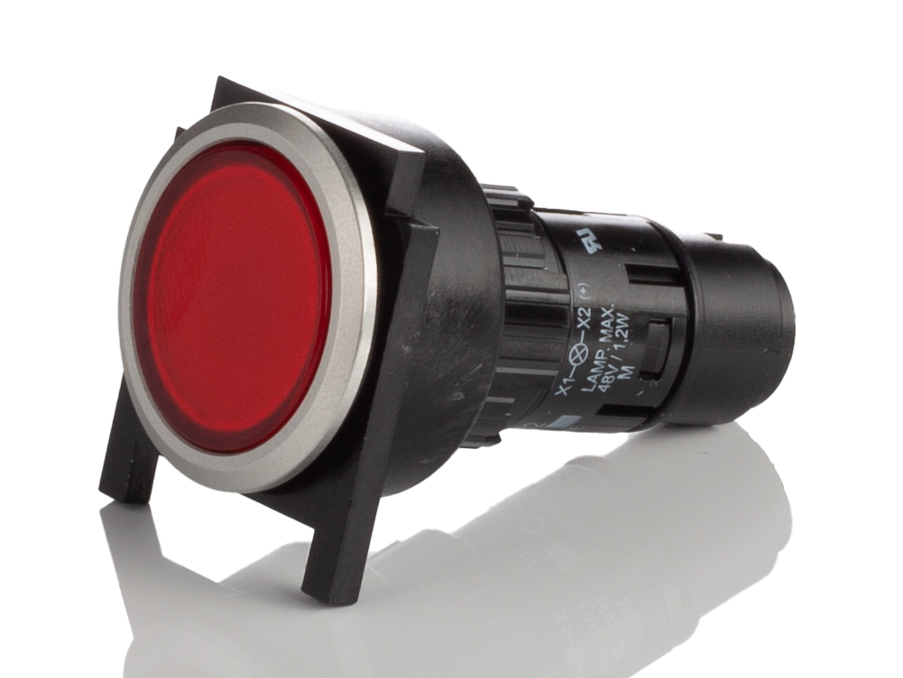 EAO, 61, Panel Mount Red LED Pilot Light, 16 mm Cutout, IP65, Round, 250V