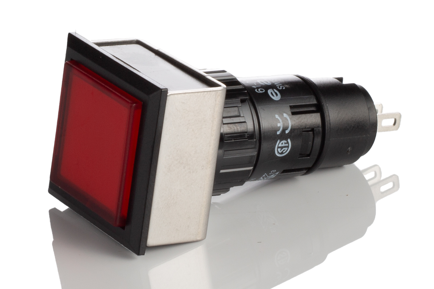 EAO, 61, Panel Mount Red LED Pilot Light, 16 mm Cutout, IP65, Square, 250V