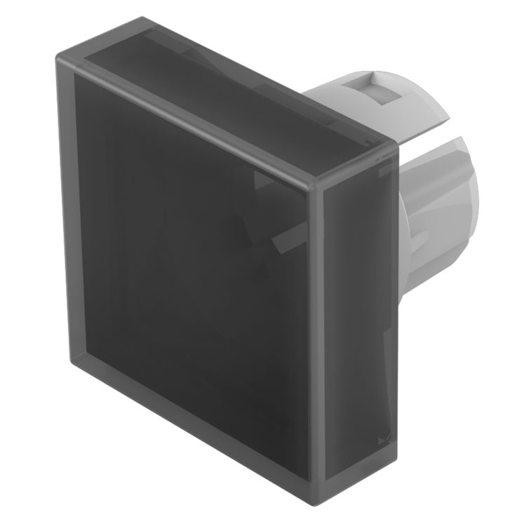 EAO Indicator Lens Square Style, Black, 15.3 mm Long