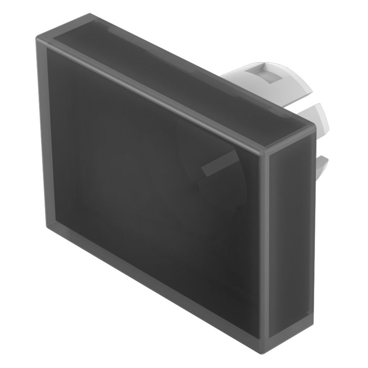 EAO Indicator Lens Rectangular Style, Black, 21.5 mm Long