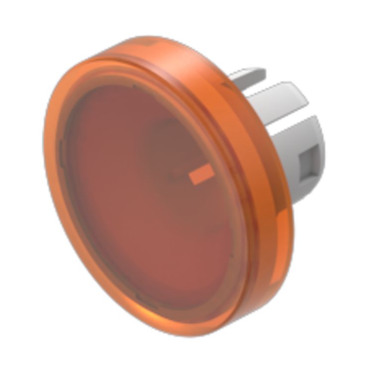 EAO Indicator Lens Round Style, Orange, 15.8 mm diameter