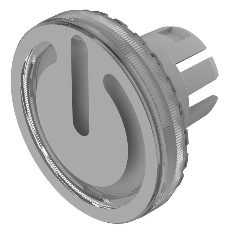 EAO Indicator Lens Flat Style, Clear, 19.7 mm diameter