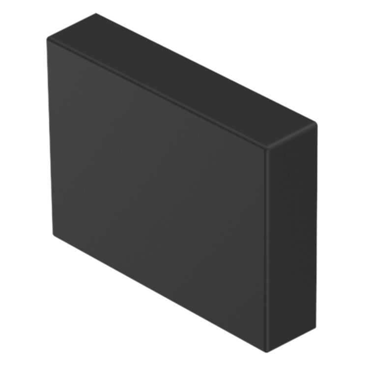 EAO Indicator Lens Rectangular Style, Black, 24 mm Long