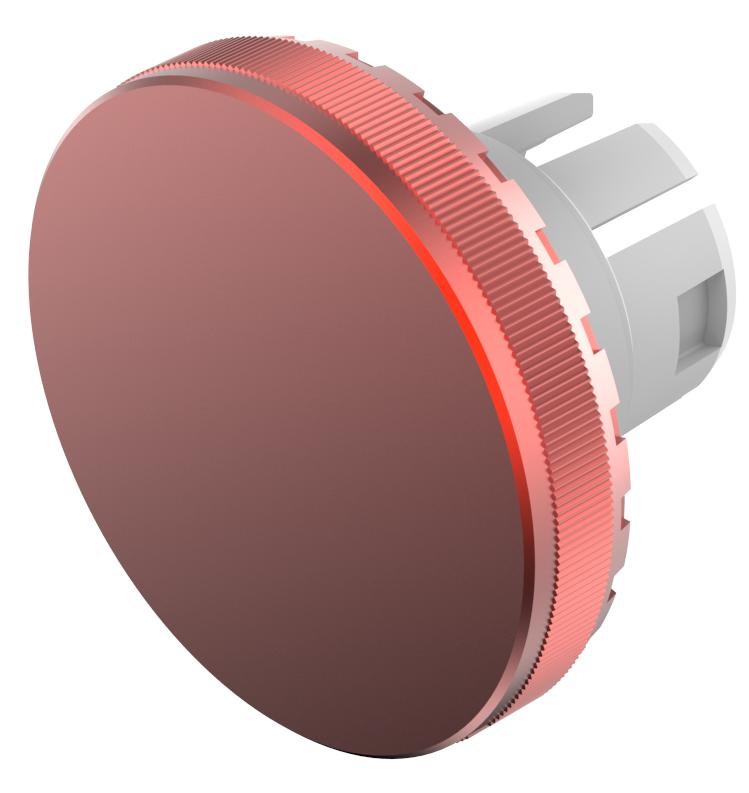 EAO Indicator Lens Flat Style, Red, 19.7 mm diameter