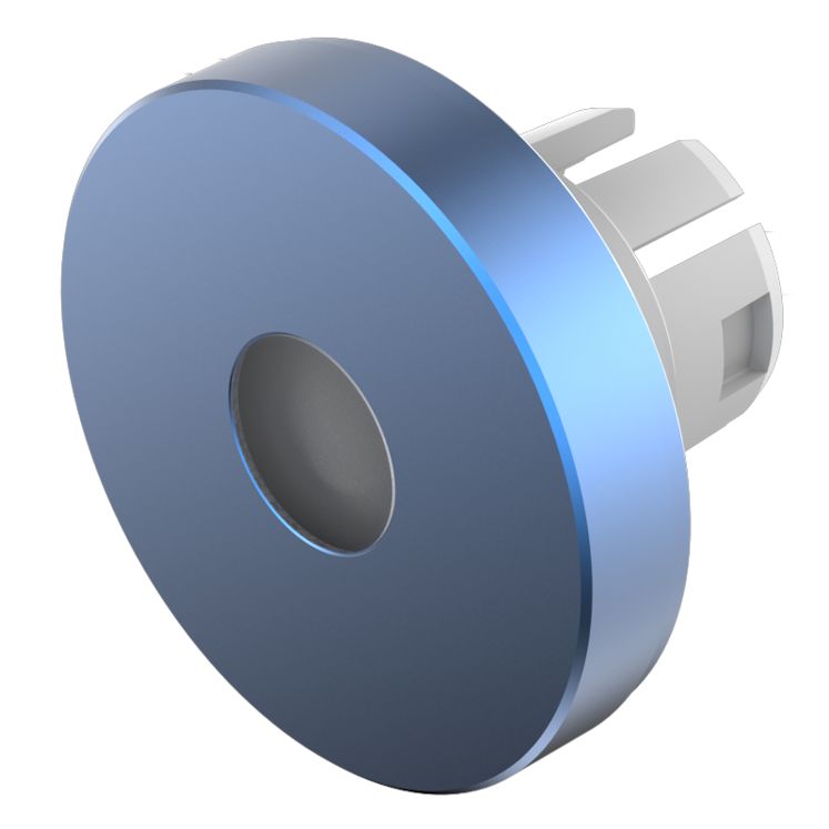 EAO Indicator Lens Round Style, Blue, 19.7 mm diameter
