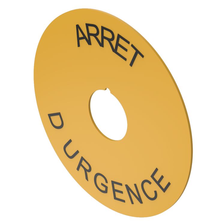 EAOLegend for Use with Push Button Labels, Pre-printed "Emergency Stop