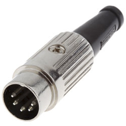 Deltron, 610 5 Pole Straight Standard DIN Plug, DIN 45326, DIN 45327, DIN 45329, DIN 41524, DIN 45322, 2A, 34V ac/dc,