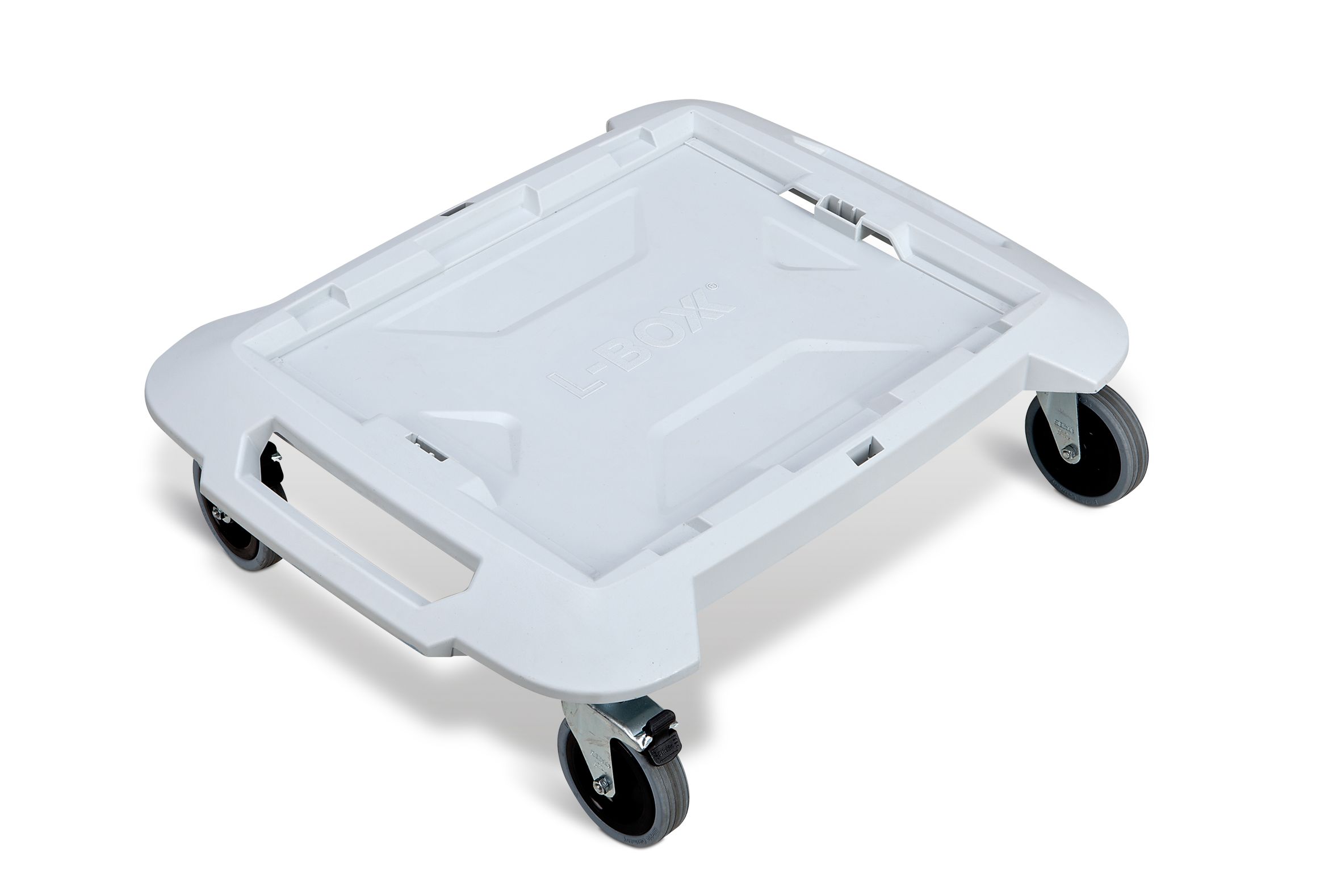 BS SYSTEMS Flatbed ABS Platform Trolley, 100 kg Load, 184 mm, 646 mm