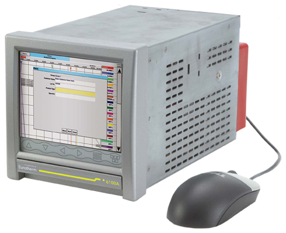 6100au18panelnolck06groupbatch Eurotherm 6100A 3 Paperless Chart Recorder Thermocouple