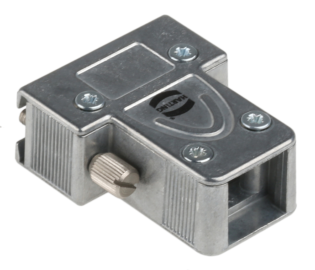 61030010010 HARTING D-Sub Series Metal Straight D-Sub Backshell, 9 Way Strain Relief