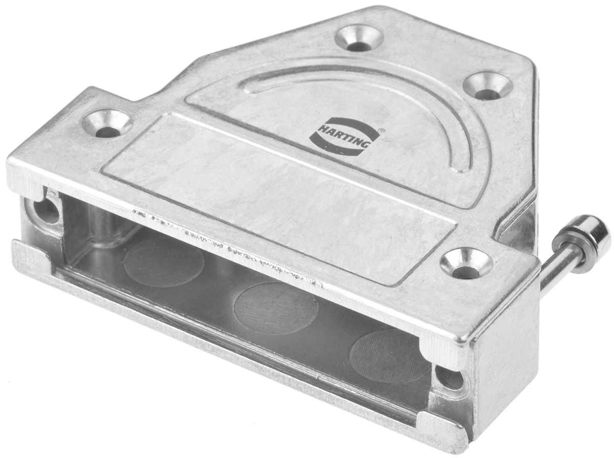 HARTING D-Sub Series Metal Right Angle D-Sub Backshell, 25 Way Strain Relief