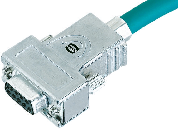 HARTING D-Sub Series Zinc Angled, Straight D-Sub Backshell, 50 Way Strain Relief