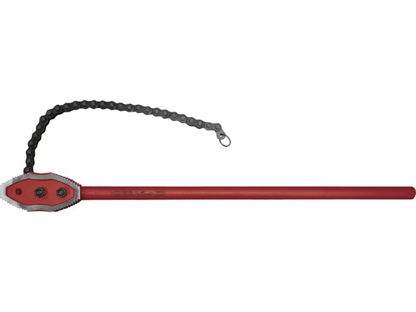 Ega-Master Chain Wrench, 1200 mm Overall, 8 mm Jaw Capacity, Straight Handle