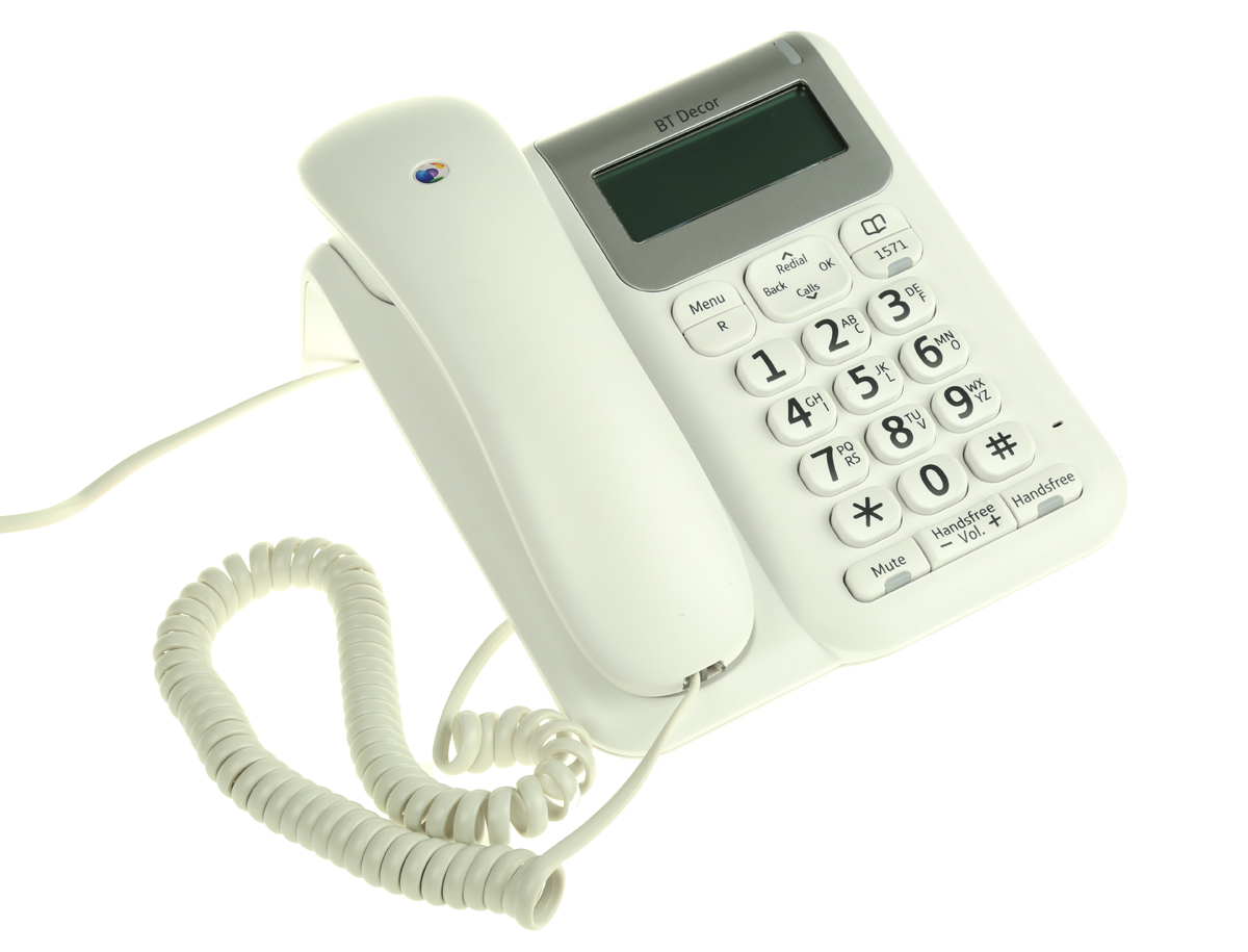 BT Decor 2200 Corded White Telephone
