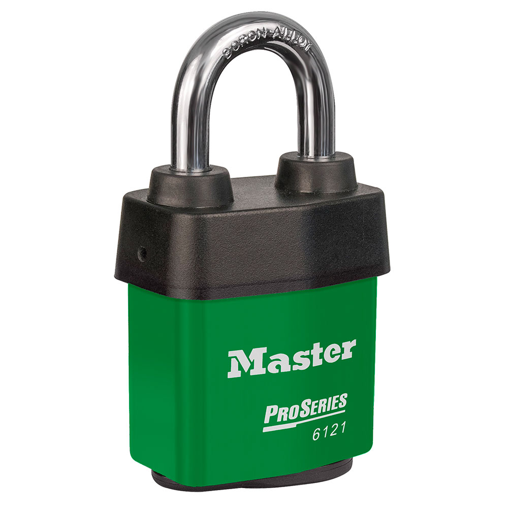 Master Lock Key Laminated Steel, Hardened Boron Alloy Padlock Weatherproof, 8 mm Shackle, 54mm Body
