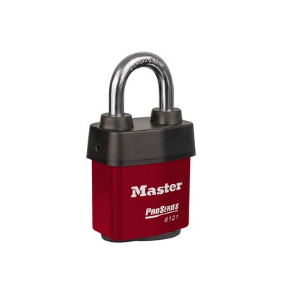 Master Lock Key Laminated Steel, Hardened Boron Alloy Padlock Weatherproof, 8 mm Shackle, 54 mm Body