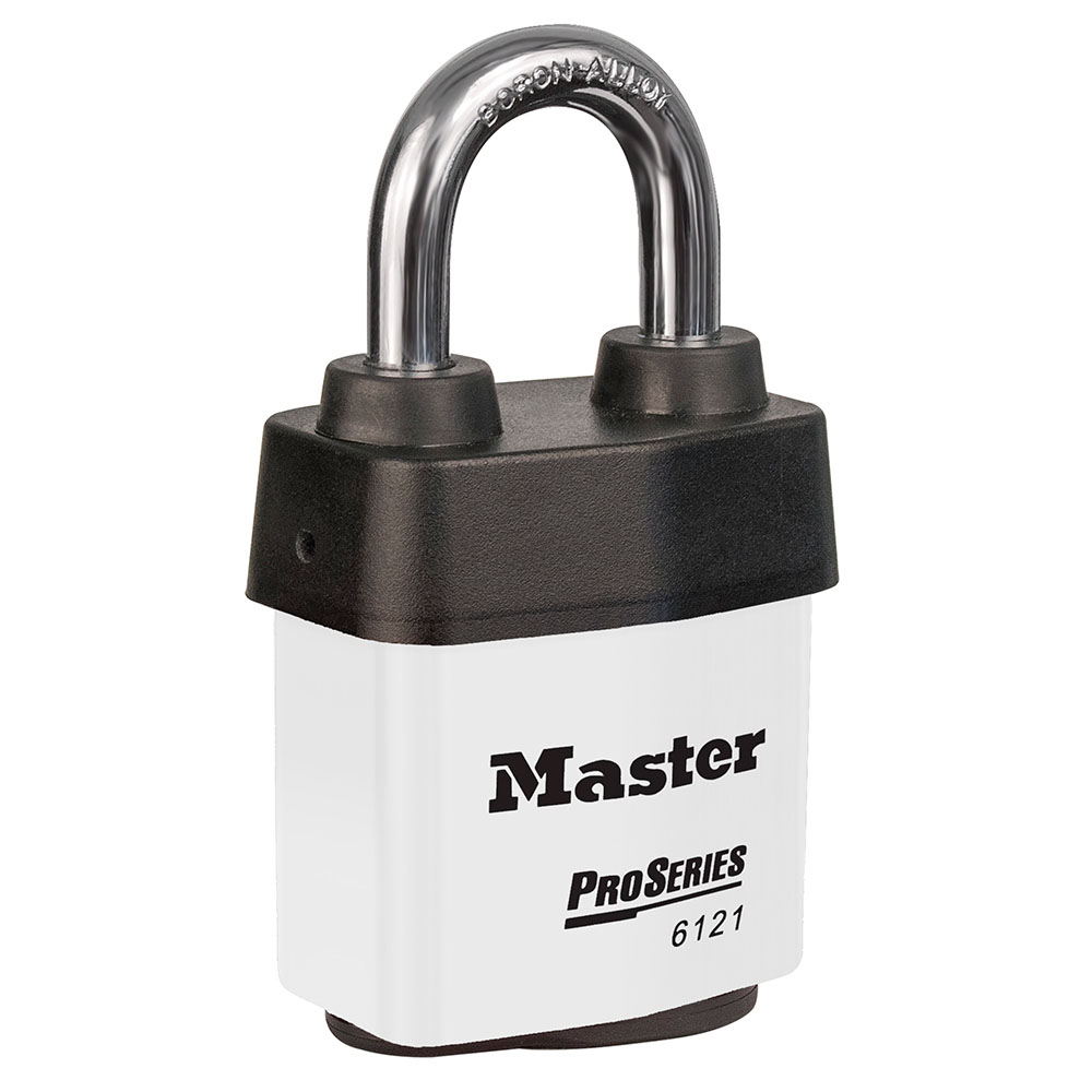 Master Lock Keyed Stainless Steel Padlock Weatherproof, 8 mm Shackle, 54 mm Body