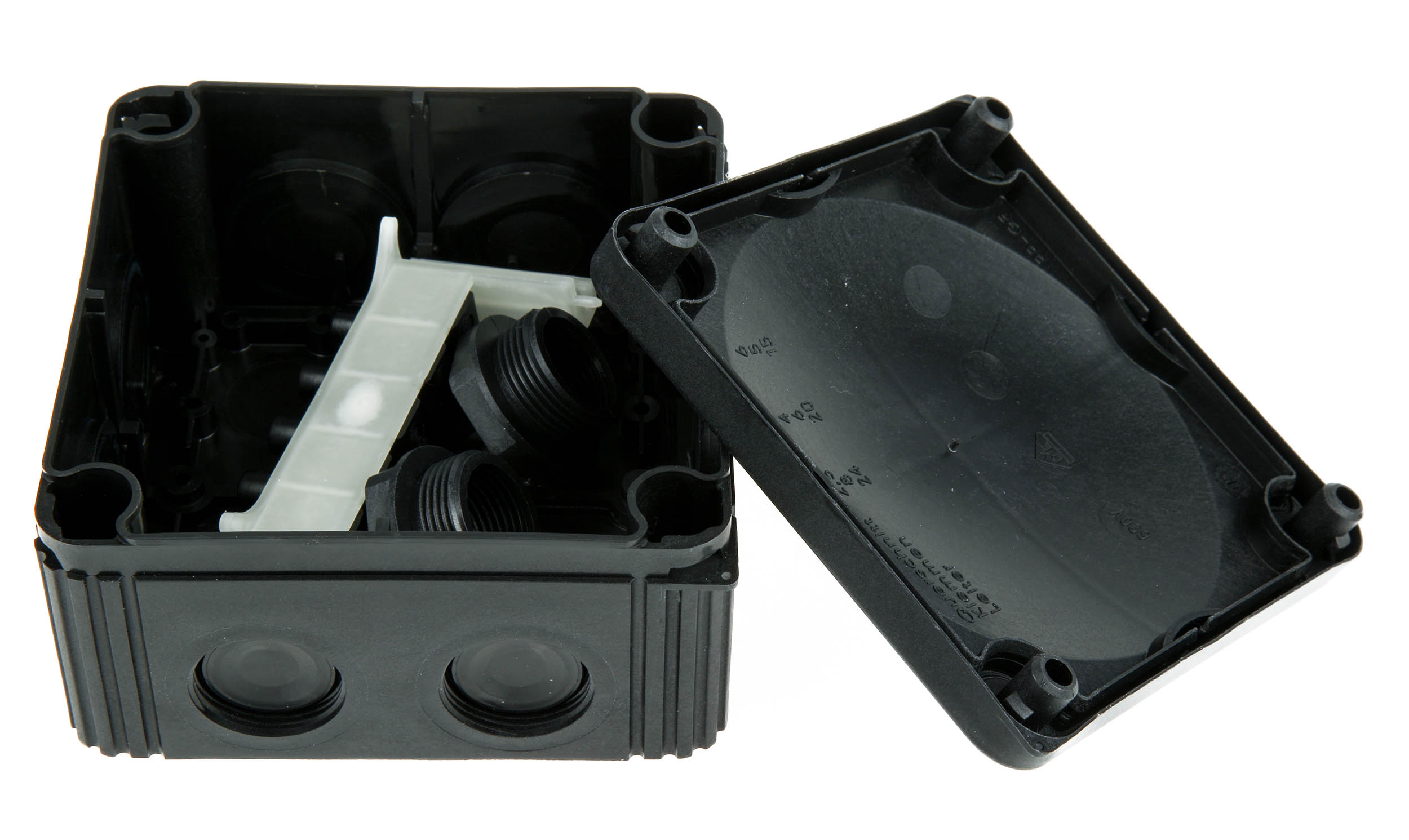 61779 WISKA Black Polypropylene, Reinforced Fibreglass Junction Box, IP67, IP68, IP66