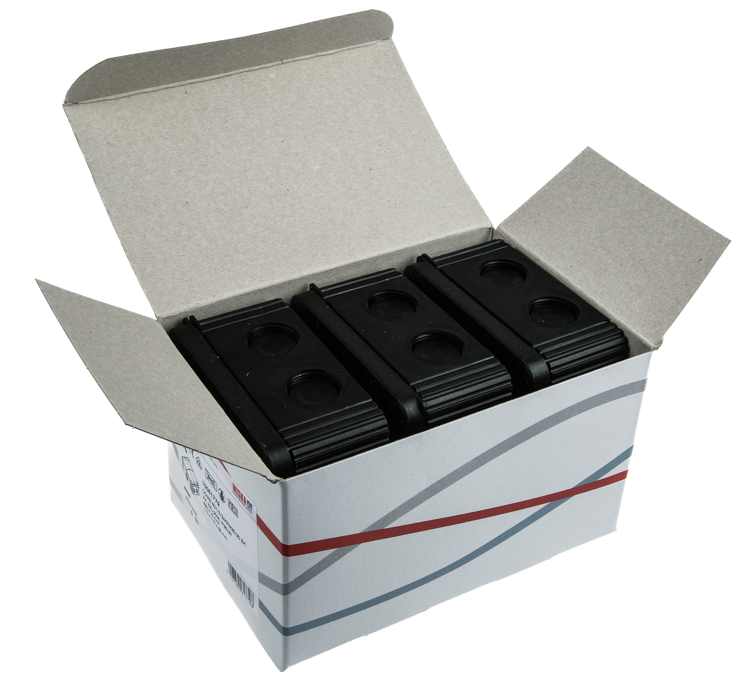 61779 WISKA Black Polypropylene, Reinforced Fibreglass Junction Box, IP67, IP68, IP66