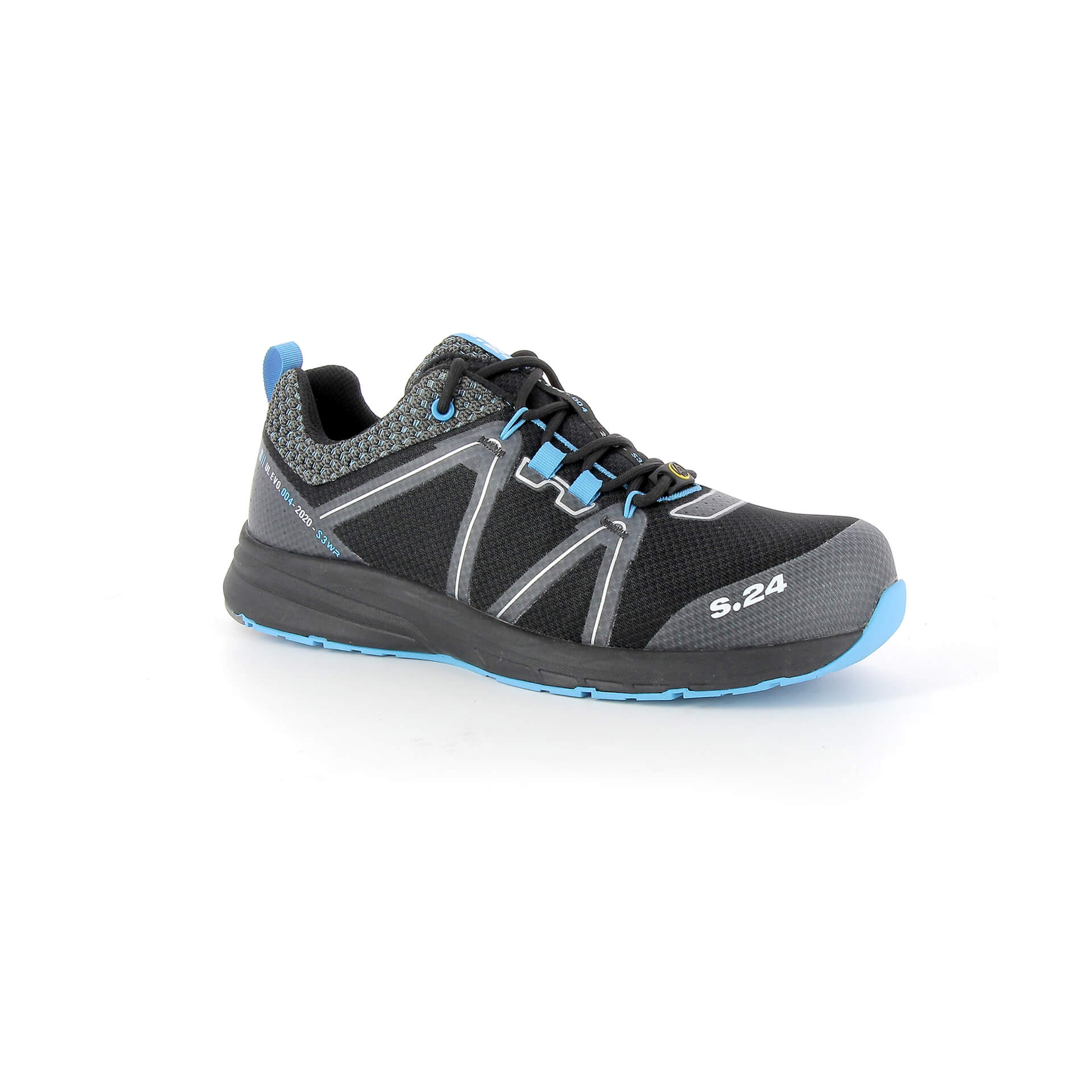 S.24 6182 Unisex Black Carbon, Fibreglass Safety Shoes, UK 6, EU 39