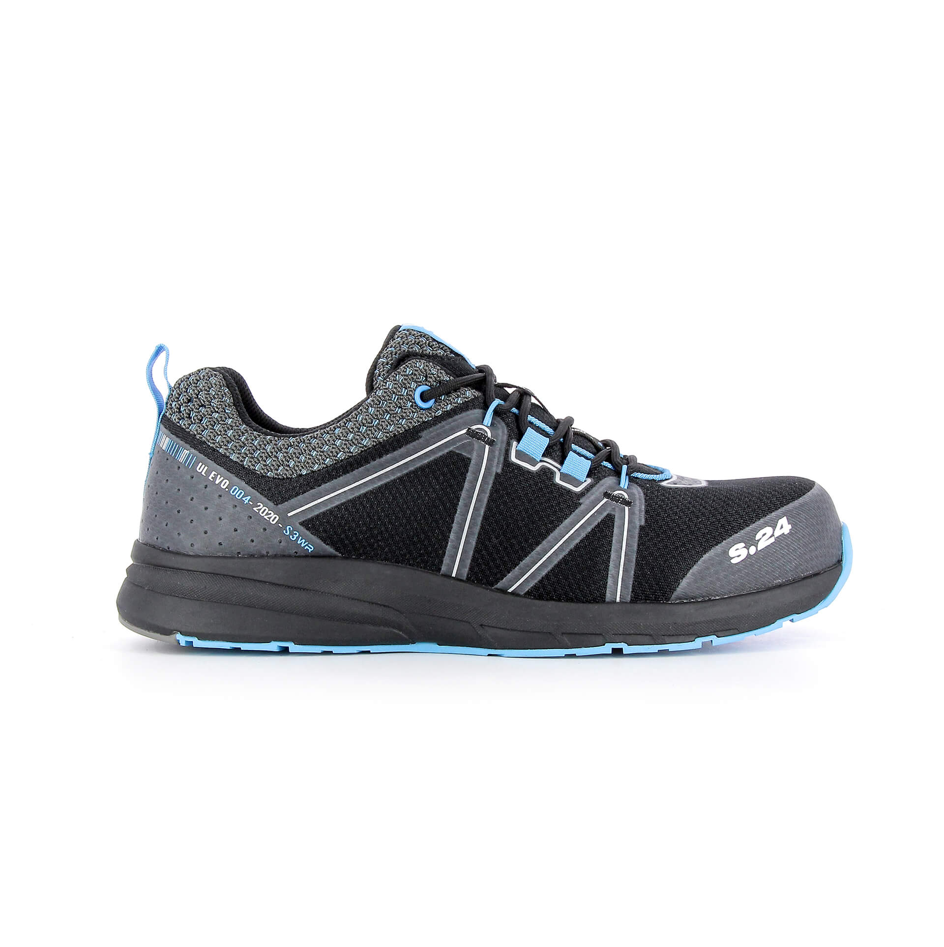 S.24 Shadow S3 Unisex Black, Blue Fibreglass Shoes, UK 6, EU 39