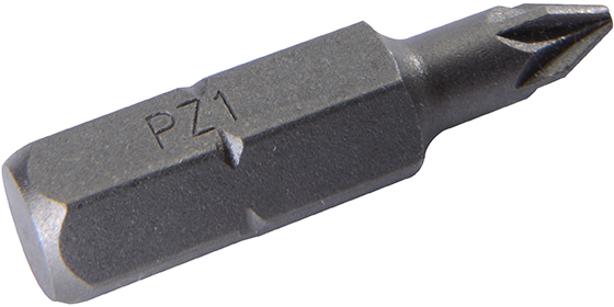 SAM Pozidriv Screwdriver Bit, 5/16 in Tip, 5/16 in Drive, Pozidriv Drive, 35 mm Overall
