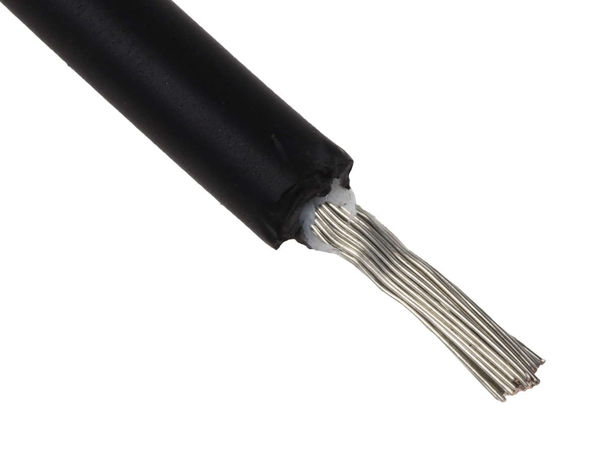 Staubli Solar Cable 2.5 mm² CSA Flame Retardant, Halogen Free, 90 °C, -40 °C Black