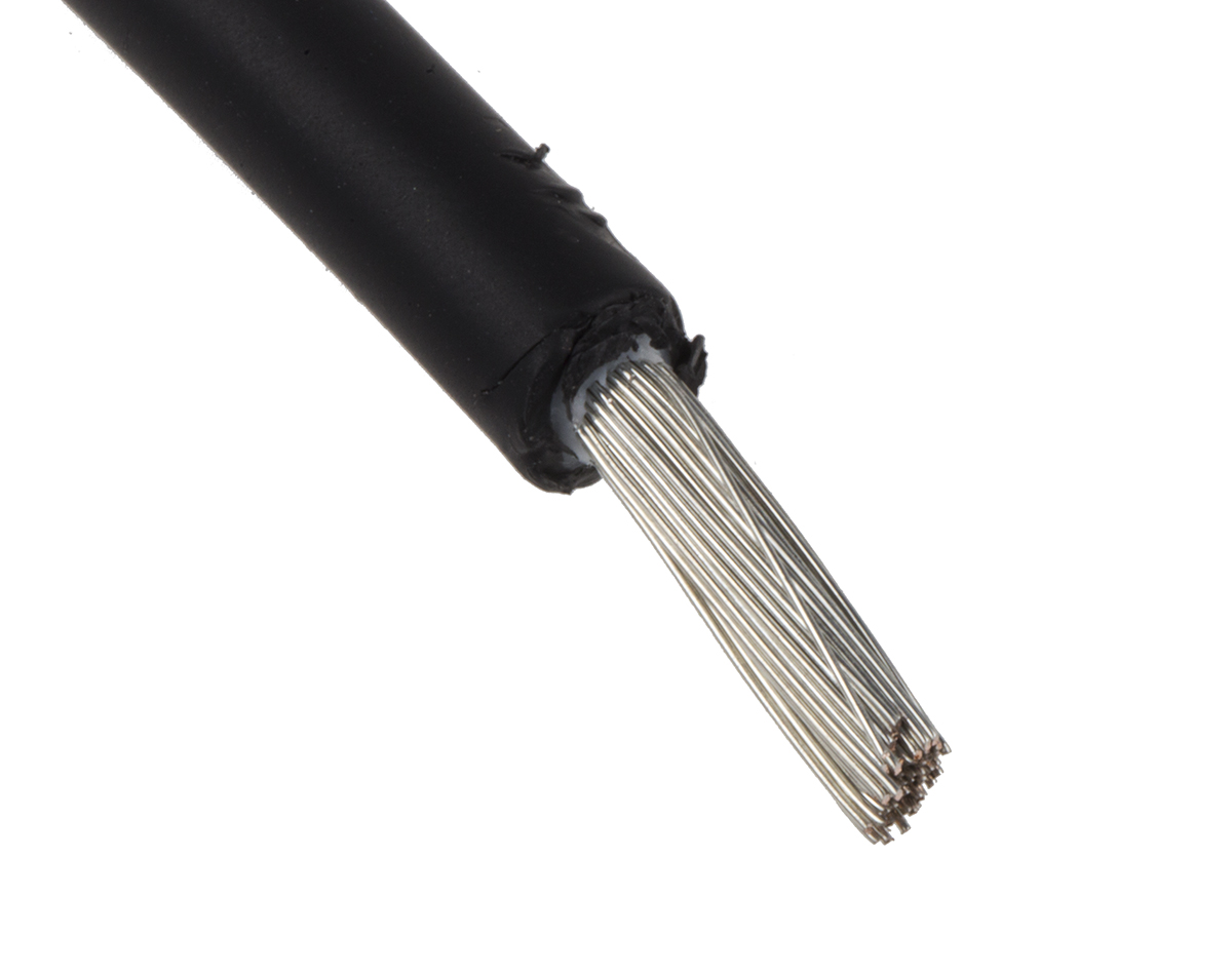 Staubli Solar Cable 6 mm² CSA Flame Retardant, Halogen Free, 90 °C, -40 °C Black