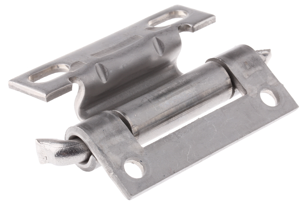 62-a-3572 Pinet Raw Stainless Steel Concealed with a Barrel Pin, 60 mm x 32 mm x 2.5 mm