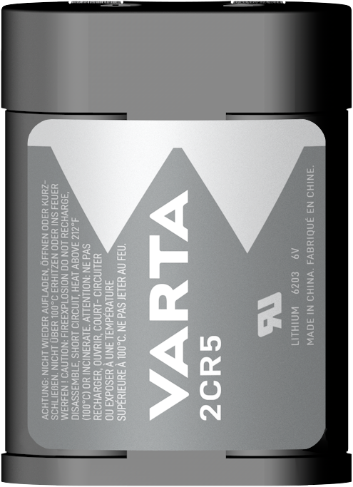 Varta Lithium Manganese Dioxide 6 V, 2CR5 2CR5 Speciality Size Non-Rechargeable Battery, 1400 mAh, 34 mm x 45 mm